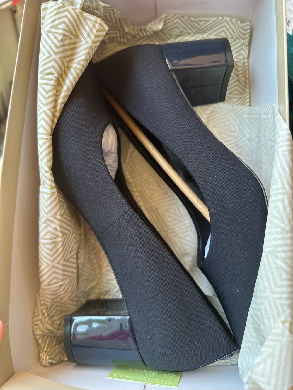 Donald Pliner Women's Stephani Navy Blue Block Heel Pumps Size 7.5